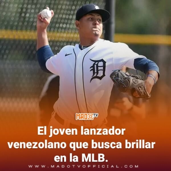 El joven lanzador venezolano que busca brillar en la MLB.