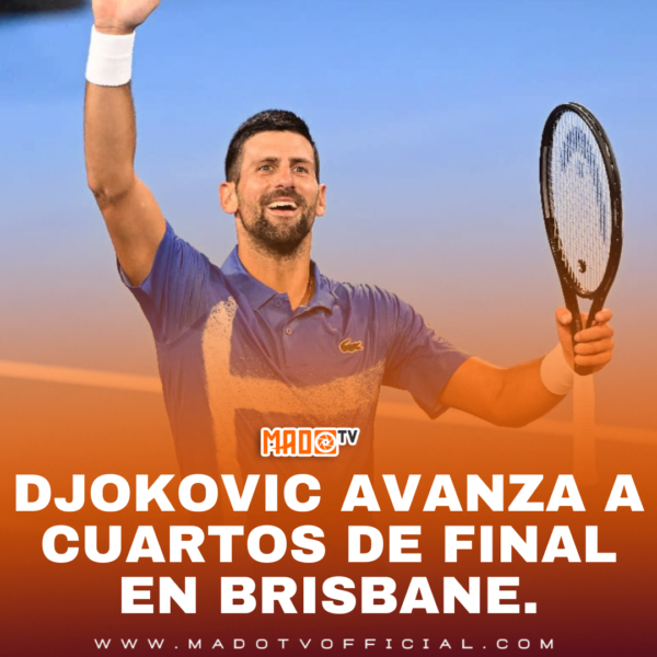 Djokovic avanza a cuartos de final en Brisbane.
