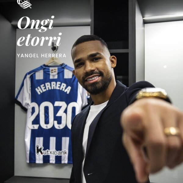 ¡Oficial! Yangel Herrera a la Real Sociedad