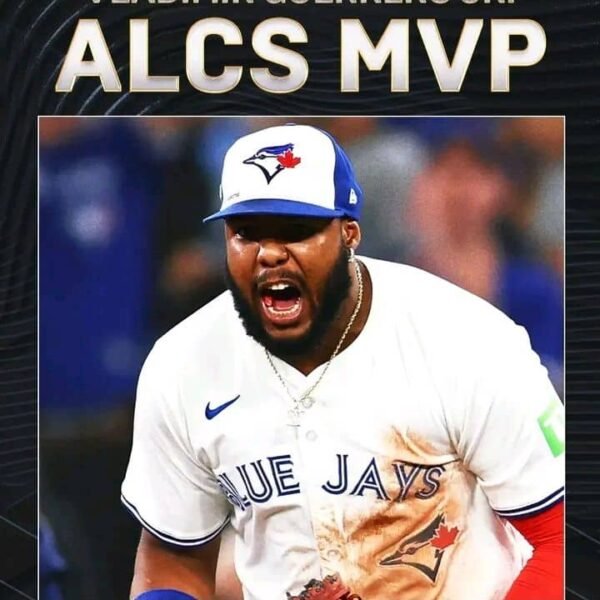 Vladimir Guerrero Jr fue seleccionado como el jugador más valioso de la serie de campeonato en la Liga Americana