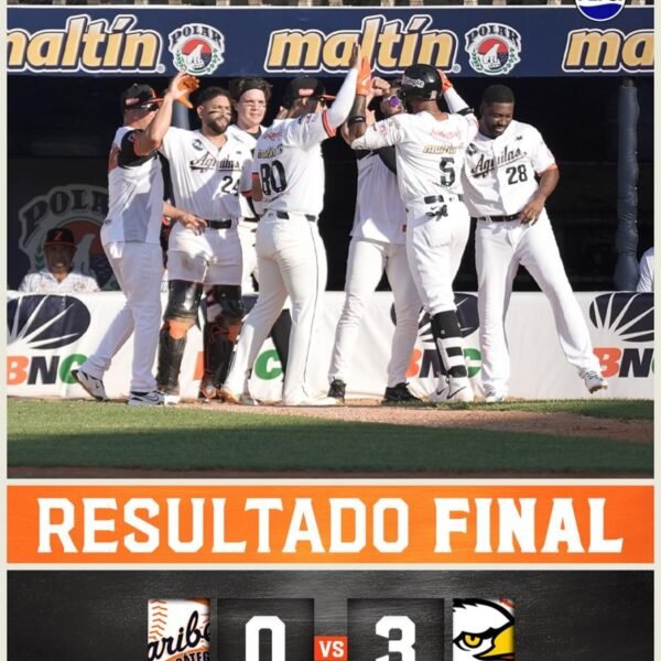 Águilas y Caribes dividen la doble tanda con par de blanqueadas