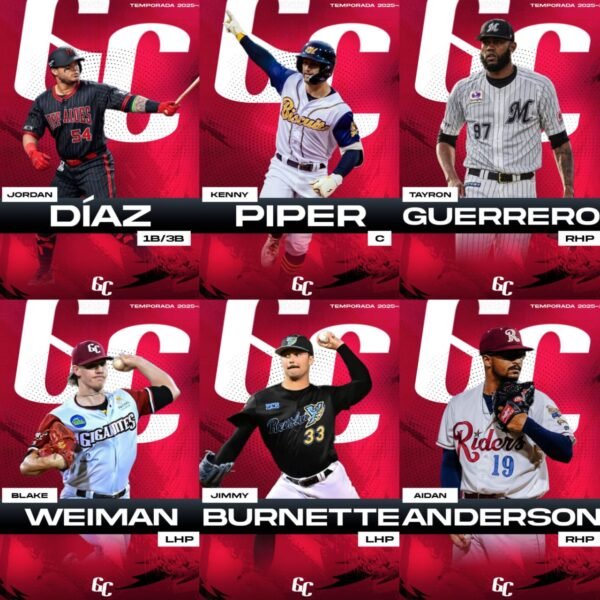 Gigantes integran seis nuevos refuerzos para fortalecer su plantilla en la temporada de LIDOM