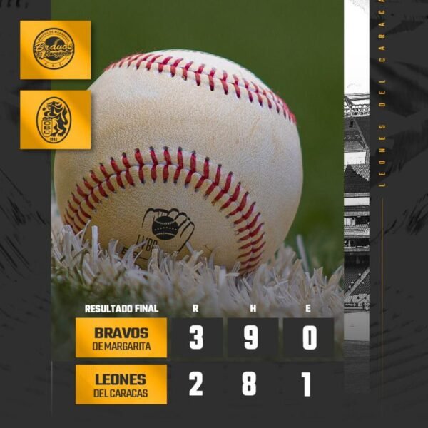 Bravos se impuso por la mínima en Caracas