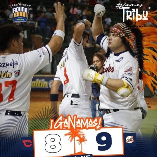 Caribes de Anzoátegui es el nuevo lider del Round Robin 25/26 al vencer en electrizante juego a Cardenales de Lara con score de 9 a 8.