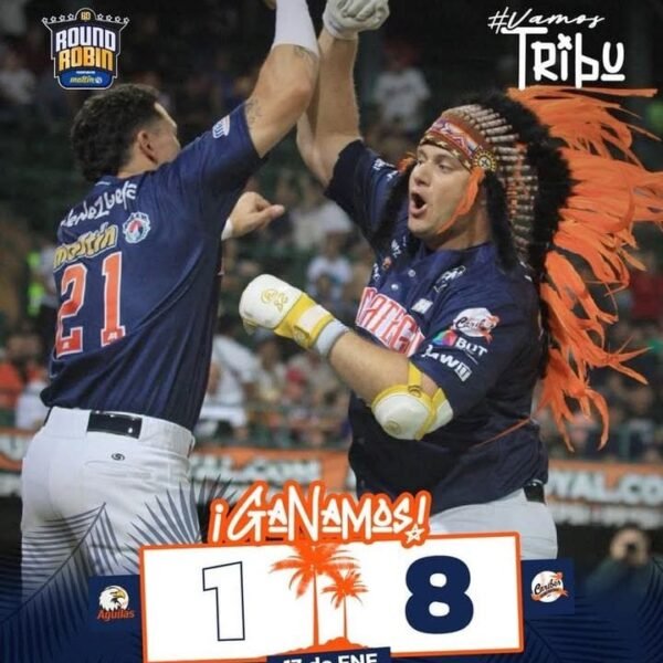 Balbino Fuenmayor celebra su premio MVP de la liga con triunfo de 8 carreras por 1 ante Águilas del Zulia en Puerto La Cruz.