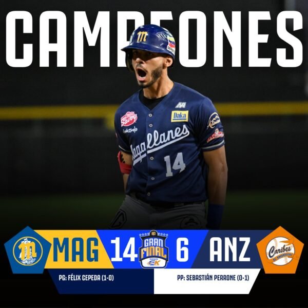 MAGALLANES SEPULTA A CARIBES Y LOGRA SU TÍTULO NÚMERO 14