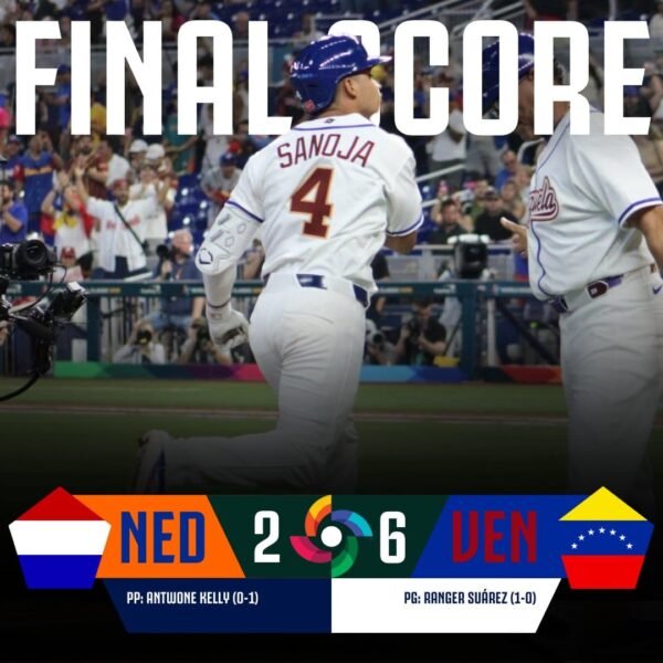 Venezuela derrota a Países Bajos y arranca con victoria en el Clásico Mundial de Béisbol 2026