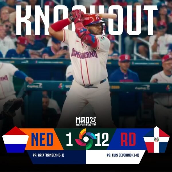 REPÚBLICA DOMINICANA NOQUEA A PAÍSES BAJOS Y SE APROXIMA A LA CLASIFICACIÓN